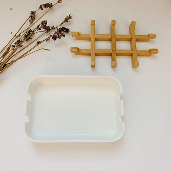 Easy Clean Bamboo Wood Tray Soap Dish - Picture 5 of 6